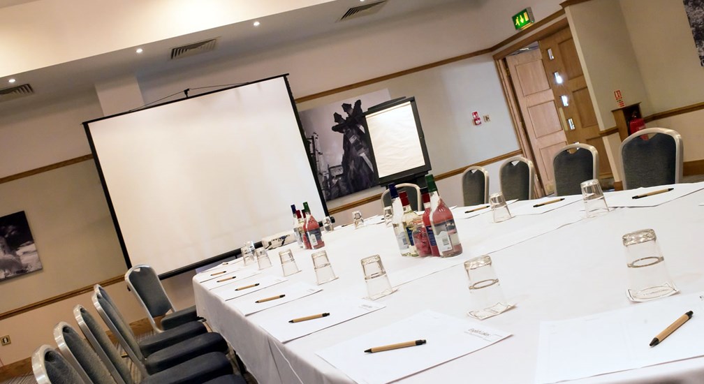 The Bowland Suite conference room in boardroom layout